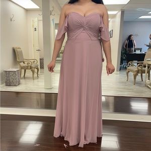 Bridesmaid Beautiful dusty rose strapless dress